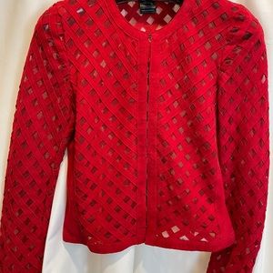 MK GRAYSE red Leather Jacket XS